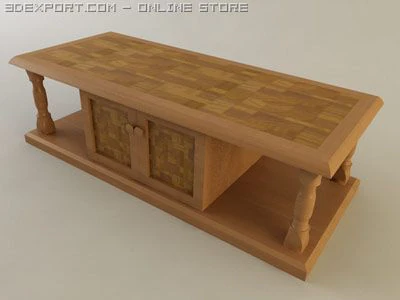 coffee table 3D Model .c4d .max .obj .3ds .fbx .stl .blend 