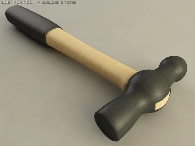 ball peen hammer 3D Model .c4d .max .obj .3ds .fbx .stl .blend 