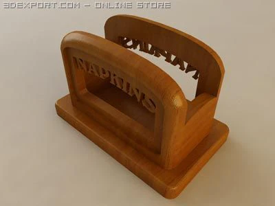 napkin holder 3D Model .c4d .max .obj .3ds .fbx .stl .blend 
