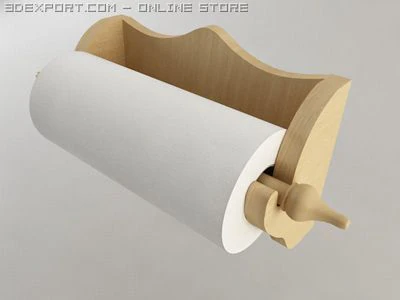 wallmounted paper towel holder 3D Model .c4d .max .obj .3ds .fbx .stl .blend 
