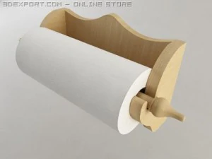 tempat handuk kertas yang dipasang di dinding Model 3D