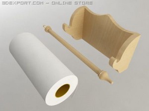 wallmounted paper towel holder 3D Model