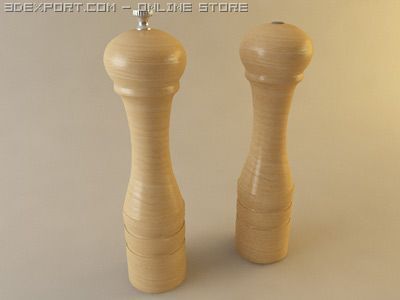 Salt Shaker And Pepper Mill 3d Model In Other 3dexport