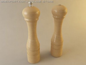 salt shaker and pepper mill 3Dモデル