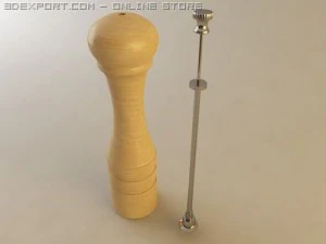 salt shaker and pepper mill 3D Model