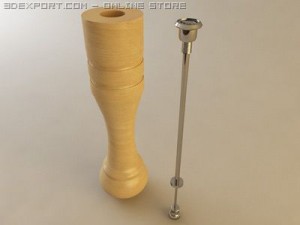 salt shaker and pepper mill 3D Model