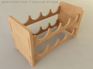 wine rack Model 3D