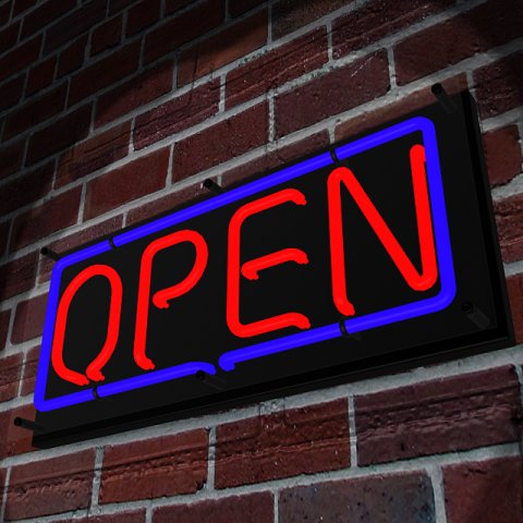 neon open sign Modelo 3D .c4d .max .obj .3ds .fbx .stl .blend 