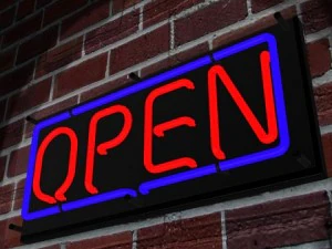 enseigne ouverte au n&eacute;on Modèle 3D