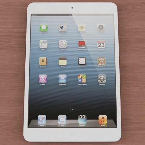 ipad mini 3D Модель .c4d .max .obj .3ds .fbx .stl .blend 