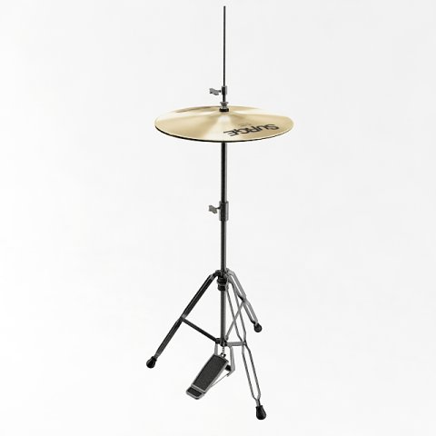 hi hat cymbal Model 3D .c4d .max .obj .3ds .fbx .stl .blend 