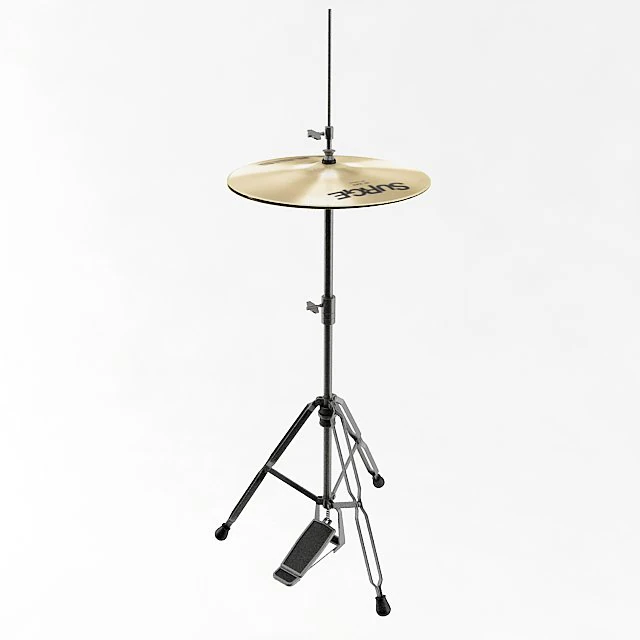 hi hat cymbal 3D Model .c4d .max .obj .3ds .fbx .stl .blend 