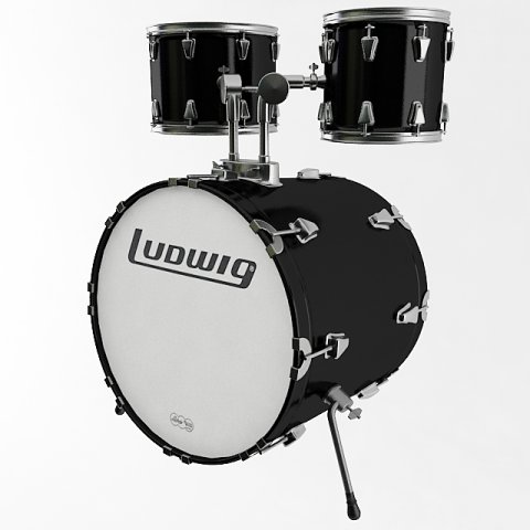 bass drum 3D 모델 .c4d .max .obj .3ds .fbx .stl .blend 
