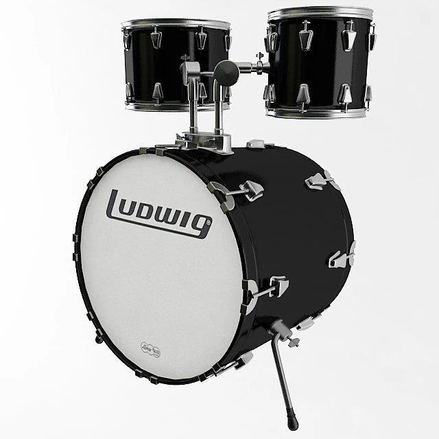 bass drum 3D Model .c4d .max .obj .3ds .fbx .stl .blend 