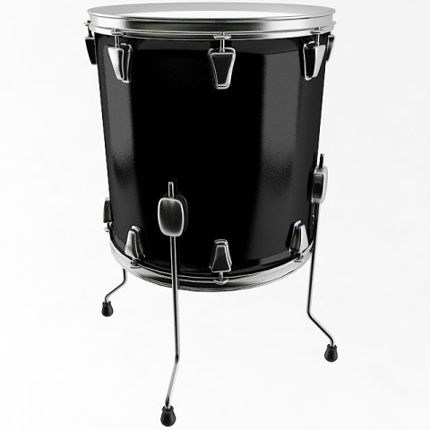 floor tom drum 3D 모델 .c4d .max .obj .3ds .fbx .stl .blend 