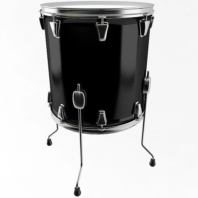 floor tom drum 3D Model .c4d .max .obj .3ds .fbx .stl .blend 