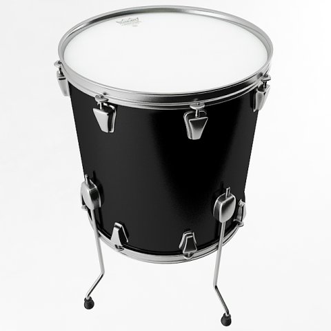 Model 3D floor tom drum dalam PerkusiModel 3D floor tom drum dalam Perkusi  