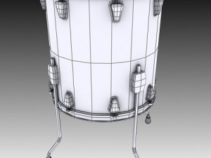 floor tom drum 3D 모델