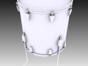 floor tom drum 3D 모델