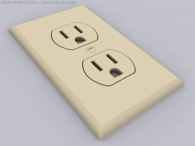 outlet 3D Model .c4d .max .obj .3ds .fbx .stl .blend 