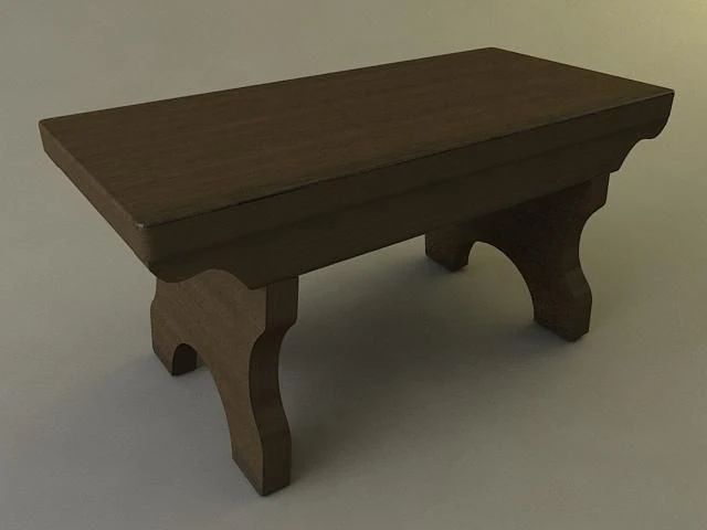 colonial american foot stool 3D Model .c4d .max .obj .3ds .fbx .stl .blend 