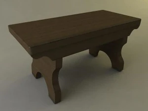 colonial american foot stool 3D Model