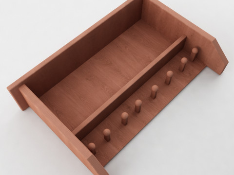 Shaker style shelf 3D-Modell