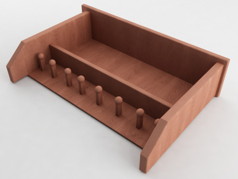 Shaker style shelf 3D 모델