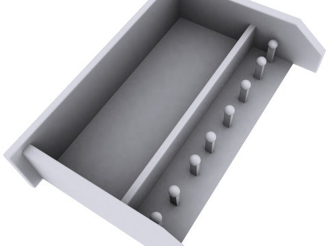 Shaker style shelf 3D 모델