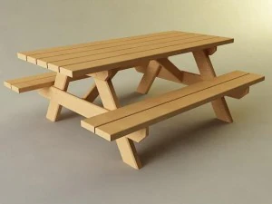 피크닉 테이블 3D 모델