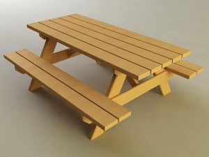 picnic table 3D Модель