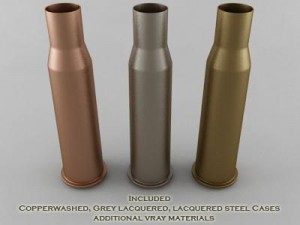 the pistol and rifle cartridge 3D मॉडल