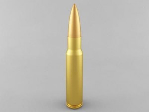 the pistol and rifle cartridge 3D मॉडल