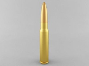 the pistol and rifle cartridge 3D मॉडल