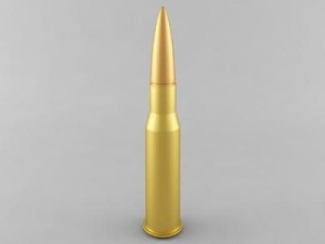 the pistol and rifle cartridge 3D मॉडल