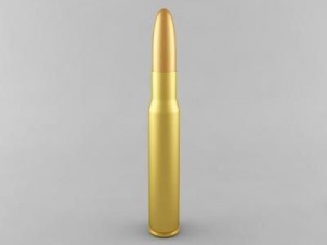 the pistol and rifle cartridge 3D मॉडल