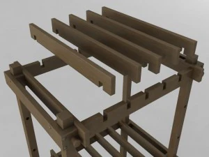 étagère à plantes réglable Modèle 3D