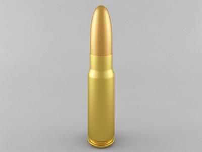 7.62x39 cartridge Modello 3D .c4d .max .obj .3ds .fbx .stl .blend 