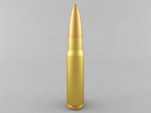 7.62x51 nato cartridge Model 3D