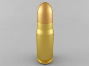 7.62x25 tokarev cartridge 3D Model