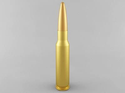 545x39 cartridge 3D Model .c4d .max .obj .3ds .fbx .stl .blend