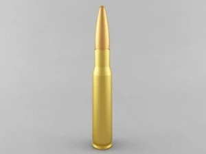 50-bmg-Patrone 3D Modell