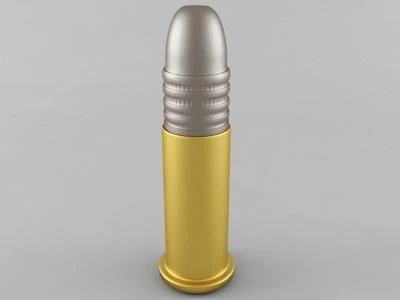22 long rifle cartridge 3D Model .c4d .max .obj .3ds .fbx .stl .blend
