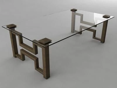 glass coffee table 3D Model .c4d .max .obj .3ds .fbx .stl .blend