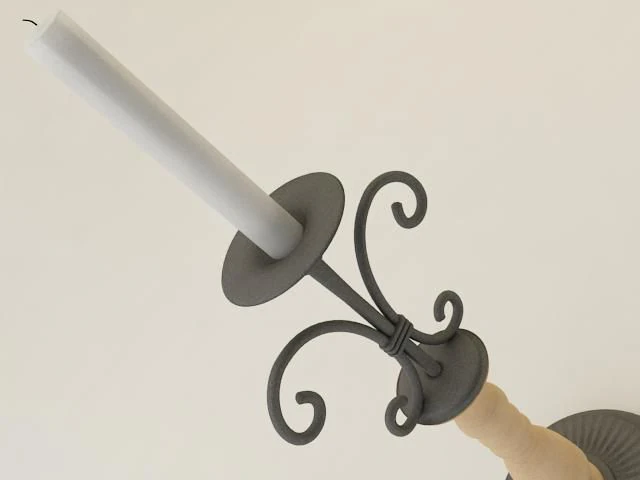 iron candle holder 3D Model .c4d .max .obj .3ds .fbx .stl .blend 
