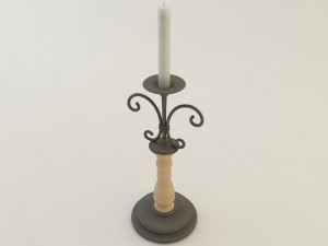 iron candle holder Modèle 3D