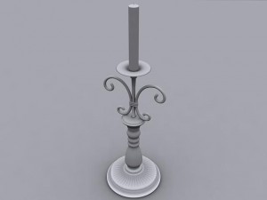 iron candle holder Modèle 3D
