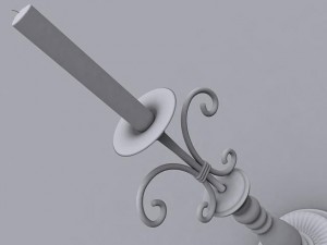 iron candle holder Modèle 3D