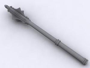 flanged mace Model 3D