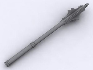 flanged mace Model 3D